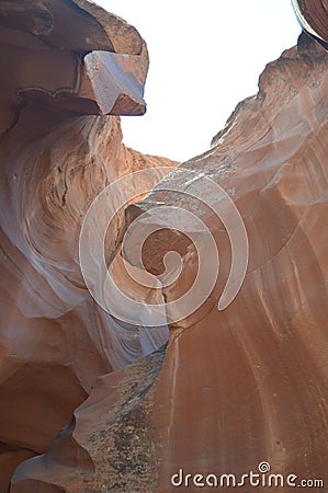 Amazing Geological Formations In Antelope Canyon. Land of Navajos. Geology. Holidays. Travel. Stock Photo