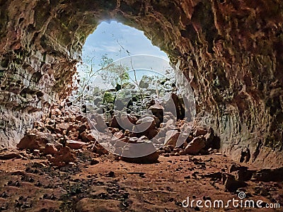 Undara lava tubes Stock Photo