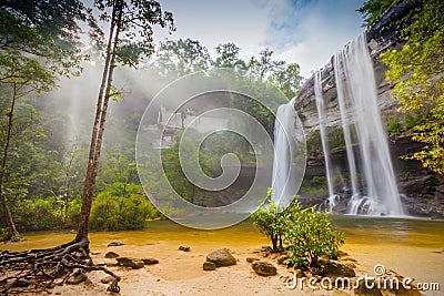 Amazing of Huai Luang Waterfall Stock Photo