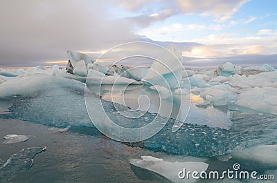 The Amazing Iceland Jokulsarlon Iceberg Stock Photo