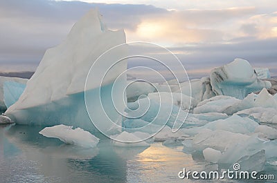 The Amazing Iceland Jokulsarlon Iceberg Stock Photo