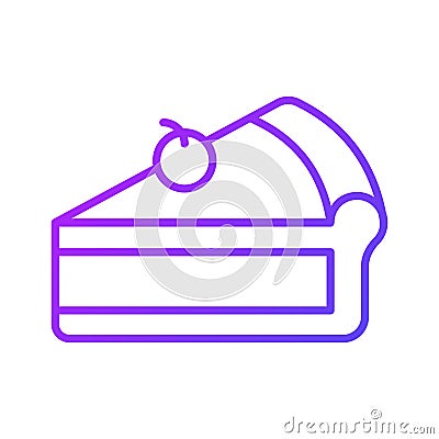 An amazing icon of pie cake in modern style, ready to use icon Vector Illustration