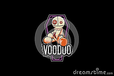 Voodoo doll cartoon character vector design Vector Illustration