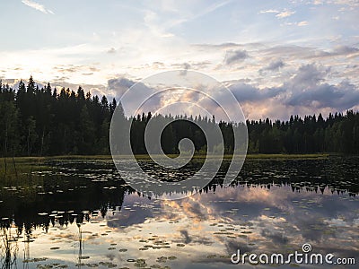 Amazing Lakeside View - Finland Stock Photo