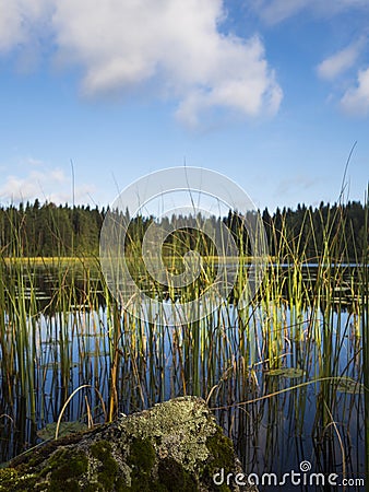 Amazing Lakeside View - Finland Stock Photo