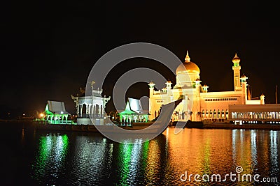 Omar Ali Saifuddin Mosque Stock Photo