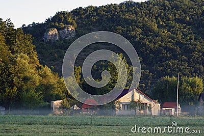 Amazing landscape from romanian countryside Stock Photo