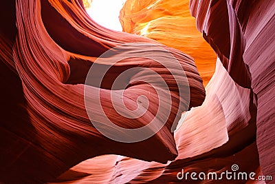 Amazing Lower Antelope Canyon in Arizona Stock Photo