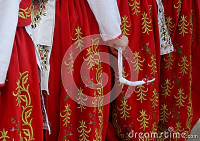 The amazing magic turkish dances in Edirne. Stock Photo