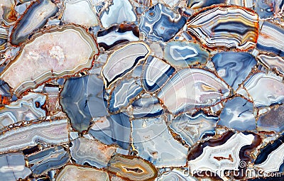 Amazing mesmerizing cross sectional view gemstones agate Stock Photo