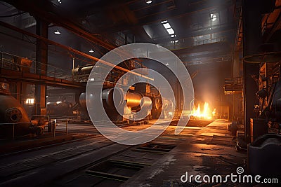 Amazing Modern Strip Hot Rolling Plant factory Stock Photo