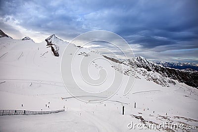 Amazing mountain scenery from Hintertux, Austria. Stock Photo