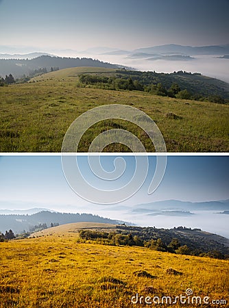 Amazing mountain view. Location Carpathian mountains, Ukraine, Europe Stock Photo