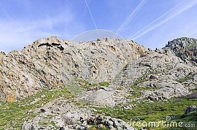 Amazing mountainous scenery in Lemnos island, Greece Stock Photo