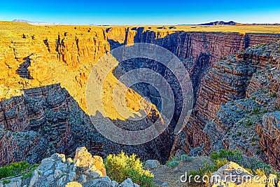 Amazing natural geological formation - End part Grand Canyon in Arizona Stock Photo
