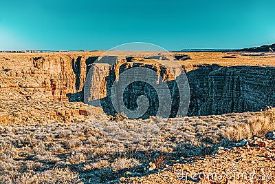 Amazing natural geological formation - End part Grand Canyon in Arizona Stock Photo