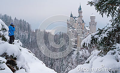 Amazing Neuschwanstein Castle Stock Photo