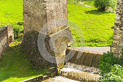 Corvinesti castle in the middle of transylvania, Hunedoara, Romania Stock Photo