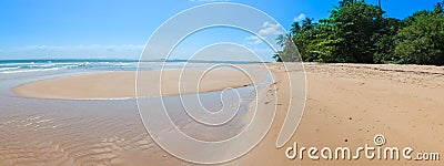 Amazing panorama barra grande beach in Marau Stock Photo