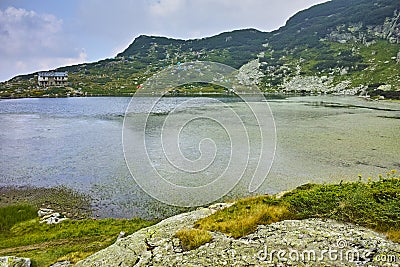 Amazing panorama of The Twin lake Stock Photo