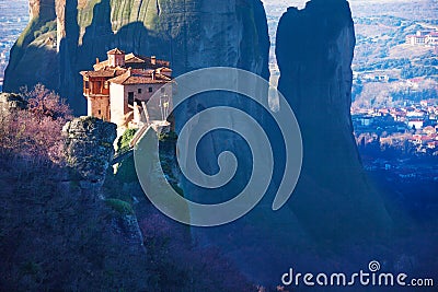 Amazing photo of the Holy Rousanou Monastery Stock Photo