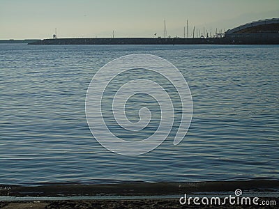 An amazing photography of the sunset over the sea Stock Photo