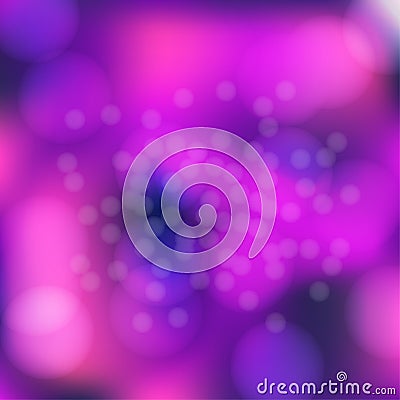 Amazing pink and purple bokeh abstract background Vector Illustration