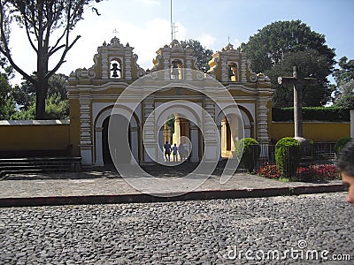 Alameda of the Calvario in the colonial City of Antigua Guatemala 7 Editorial Stock Photo