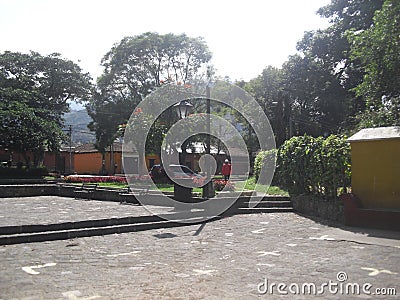 Barrio el Calvario in the colonial City of Antigua Guatemala 1 Editorial Stock Photo