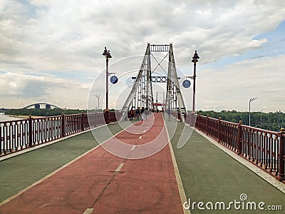 Pedestrian bridge | Kyiv, Ukraine Editorial Stock Photo