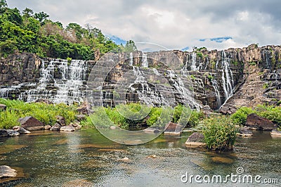 Amazing Pongour Waterfall is famous and most beautiful of fall in Vietnam. Not far from Dalat city estimate 45 Km. Dalat, Vietnam Stock Photo