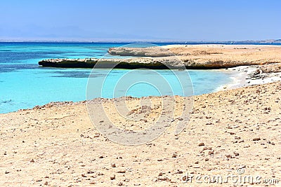 Amazing sand beach .Giftun island,Egypt . Red sea Stock Photo