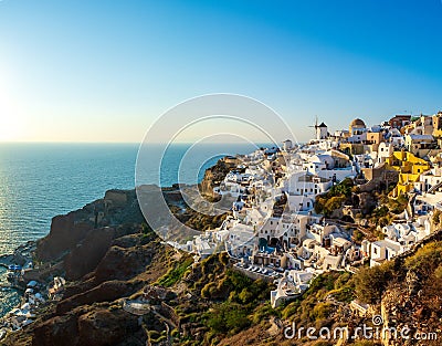 Amazing Santorini island in Greece Stock Photo