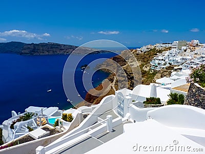 Amazing Santorini island summer view Stock Photo