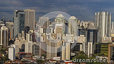 Amazing skyline of Sao Paulo - skyscrapers of Sao Paulo, Brazil Editorial Stock Photo