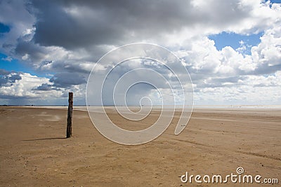 On the amazing Sonderstrand beach on the Romo peninsula, Jutland Stock Photo