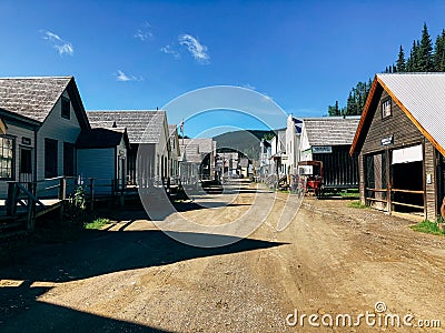 The amazing streets of Barkerville. Editorial Stock Photo