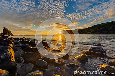 Amazing sunset on the Isle of Skye Stock Photo