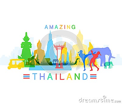 Amazing Thailand Vector Illustration