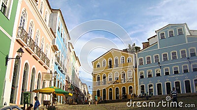 Amazing touristic place in Salvador Bahia, called pelourinho Editorial Stock Photo