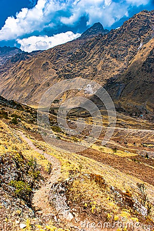 Peruvian Andes amazing trekking day South America Stock Photo