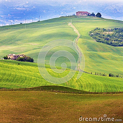 Amazing Tuscany landscape Stock Photo