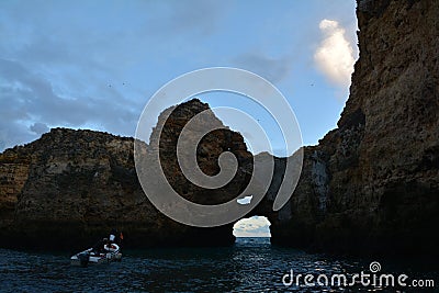 Boat trip in Lagos, Portugal Editorial Stock Photo