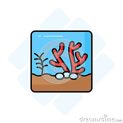 An amazing vector of coral reef in modern style, easy to use icon in web, mobile apps and presentation projects Vector Illustration