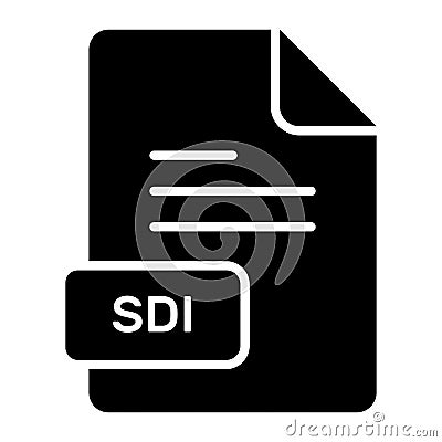 An amazing vector icon of SDI file, editable design Vector Illustration