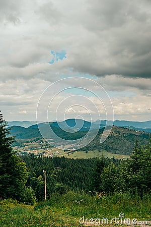 Carpathian mountain ridge Stock Photo