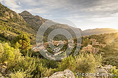 amazing view of Casc antic Fornalutx, Mallorca, Spain Stock Photo