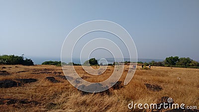 Amazing view at chapora fort Stock Photo