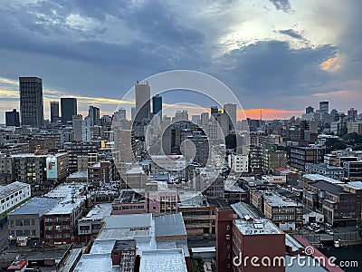 Johannesburg Panoramic View from Ponte Tower South Africa Stock Photo