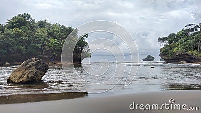 Amazing view of Madasari beach Stock Photo